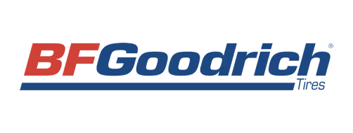 BFGoodrich Tires logo with red and blue text, emphasizing tire brand identity.