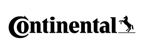 Continental logo featuring a stylized horse, representing automotive and tire technology.