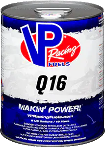 VP Racing Fuels X14, T2, and Torq DX cans, featuring high-performance fuel options.