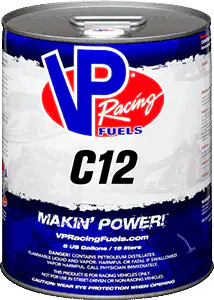 VP Racing Fuels X14, T2, and Torq DX cans, featuring high-performance fuel options.