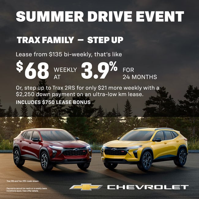 Summer adventure pre-owned sales event promo with diverse vehicles, scenic backdrops, starting at $14,888.